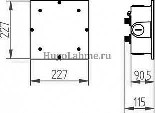 Коробка распределительная VitaLight (Hugo Lahme), 227х227мм